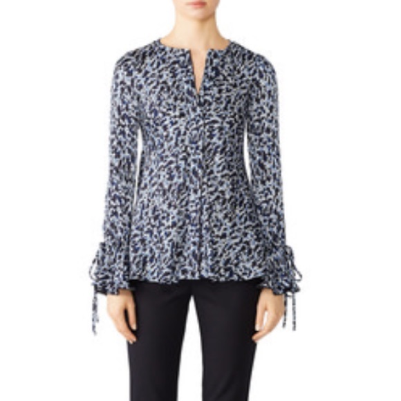 Derek Lam 10 Crosby
Blue Leopard Print Blouse - Picture 3 of 5